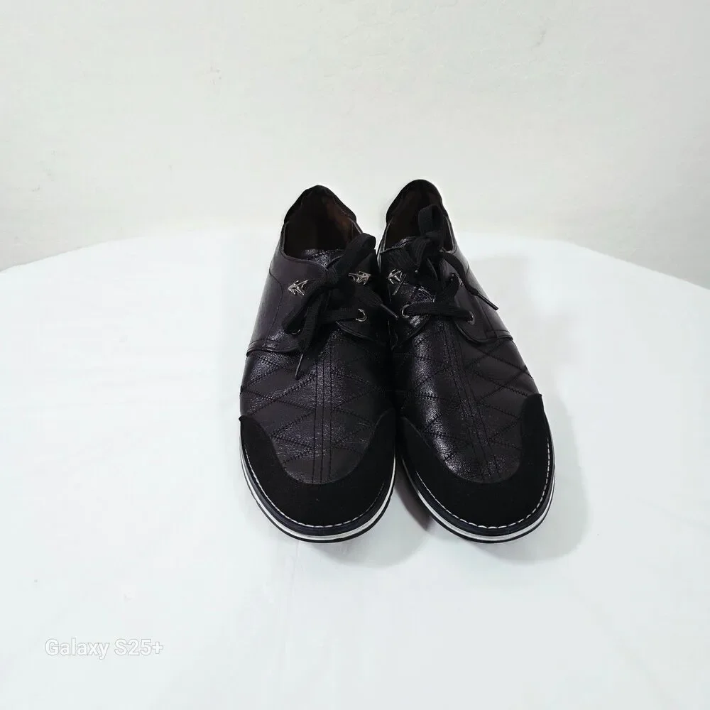 Men’s Black Oxford Hybrid Dress Sneakers Size 12 Comfort Casual Shoes
